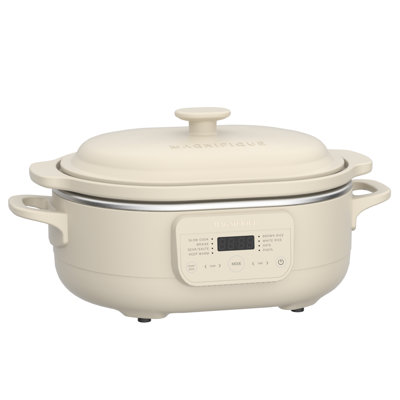 Magnifique Programmable Casserole Slow Cooker, 8-in-1 Multi Cooker with Claypot 4QT