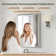 Lohoski Rectangle Wall Mounted Mirror with Aluminum Metal Frame, Beveled Decorative Thin Framed Accent Mirror, Horizontal and Vertical