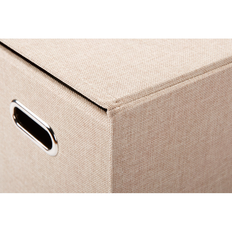 Étagère de rangement en lin BirdRock Home, Crème, crème