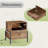 Nightstand with Charging Station Bedside Table with Storage Shelf Side Table-469516181