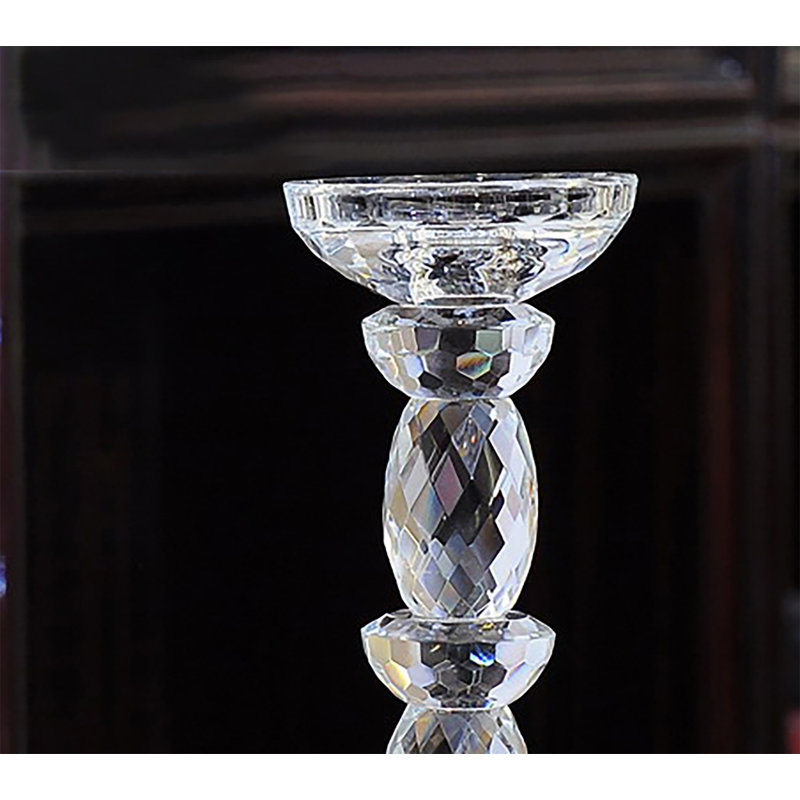 12.2'' H Crystal Tabletop Candlestick