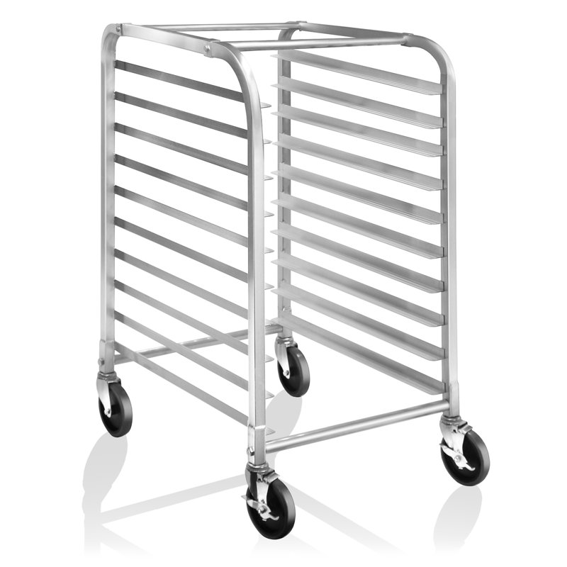 GRIDMANN 10-Sheet Aluminum Commercial Pan Rack with Wheels