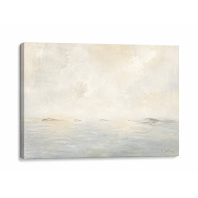 Whispering Ivory Coast Abstract Wrapped Canvas Wall Art