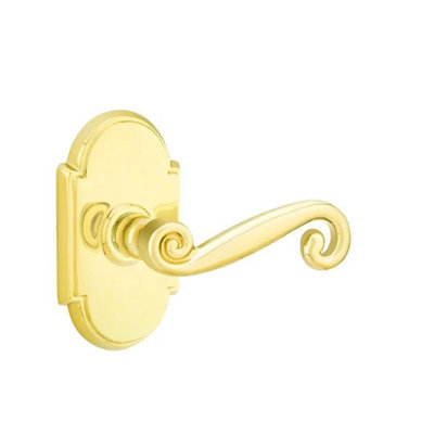 Mortaise intérieure Emtek avec rosette et levier rustique n ° 8