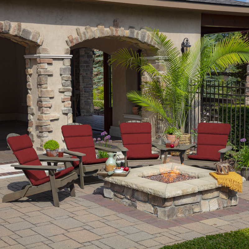 ARDEN Outdoor Lounge Chair 5.75" Cushion, Red
