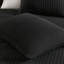 Courtepointe très grand / très grand noir, 3 pièces, courtepointe corail réversible, microfibre, rembourrage en coton, literie extraordinaire en noir, avec motif, rembourrage en microfibre, hygiénique, lavable-120945429-120945424