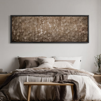 Très grand taupe chaud, impression abstraite de motif de cercle