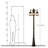 3-Head Outdoor Lamp Post(Full) with dusk to dawn and outlet