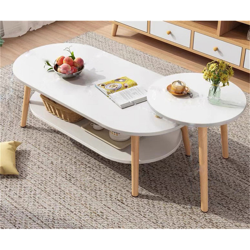 Chebo Solid Wood Coffee Table, White