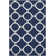 Rodgers Hand Woven Flat Weave Wool/Cotton Geometric Rug in Blue
