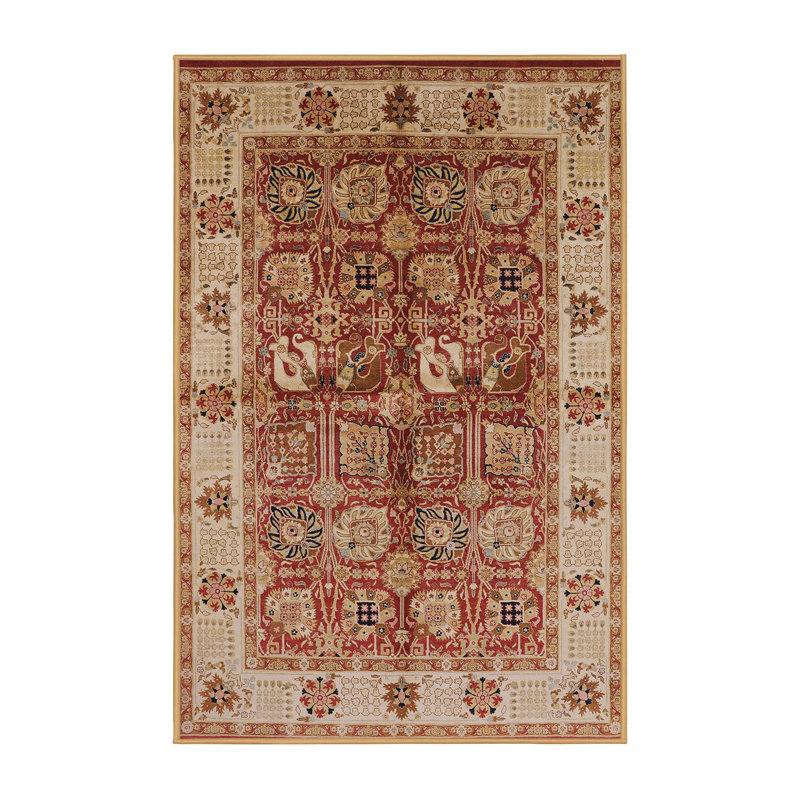 Tapis oriental rouge / brun Hayrig, Rectangle 4 pi x 6 pi