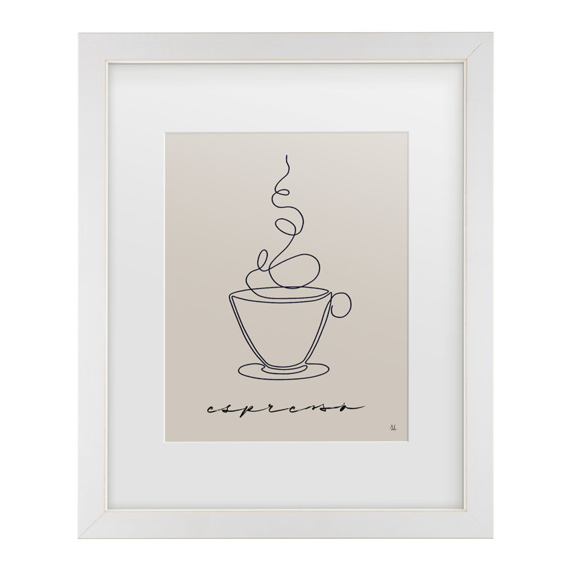 Œuvre encadrée à la bolognaise, Rouleau Sarah Adams Cafe, H 16 po x l 13 po