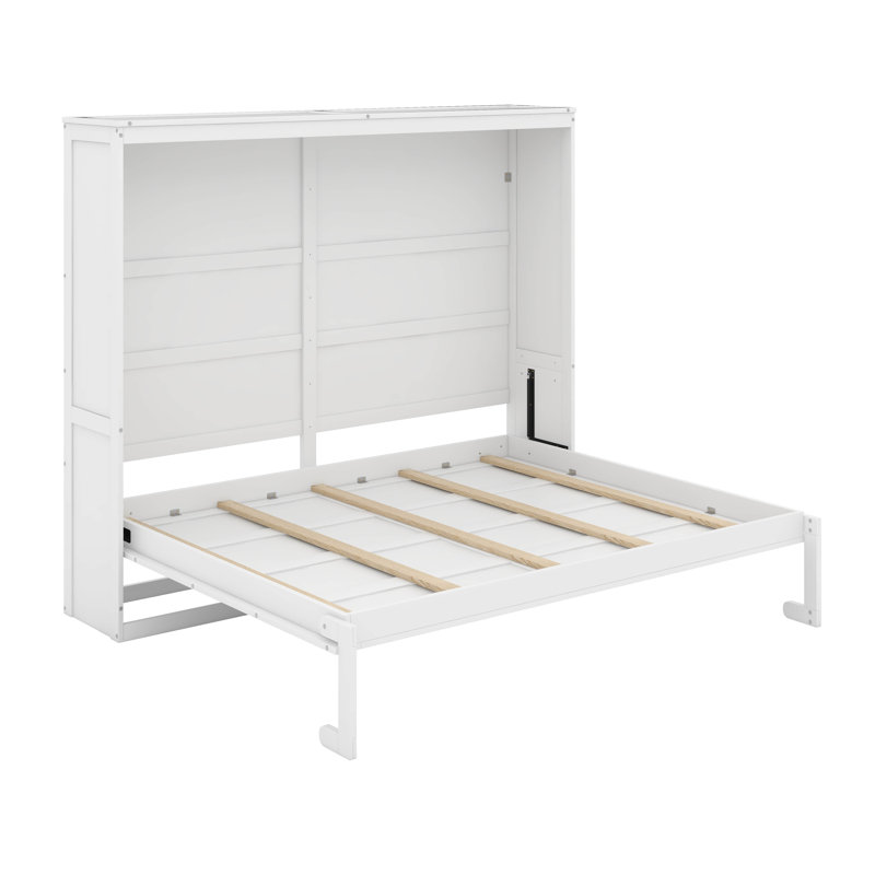 Lit escamotable double pleine grandeur, Double, Blanc