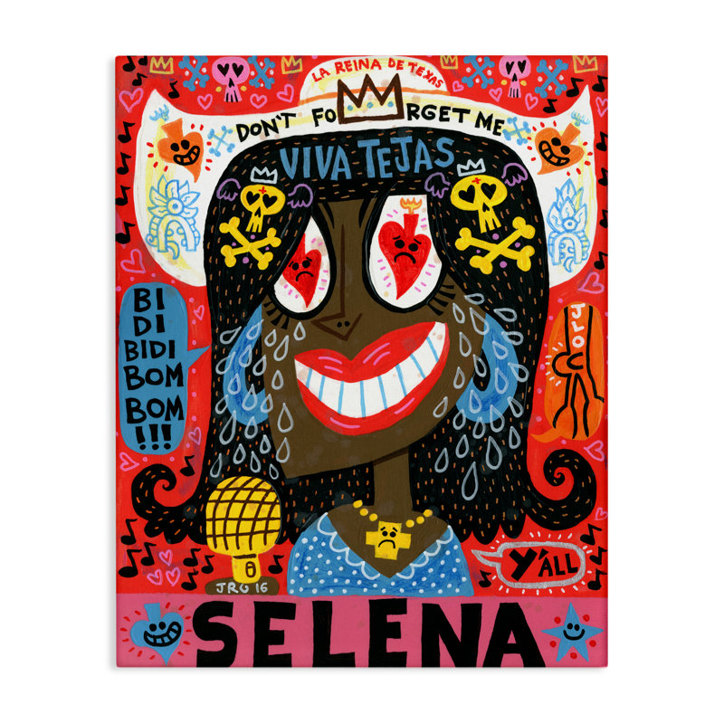 Toile Selena Don't Forget Me, design par Jorge R. Gutierrez, H 20 po x l 16 po