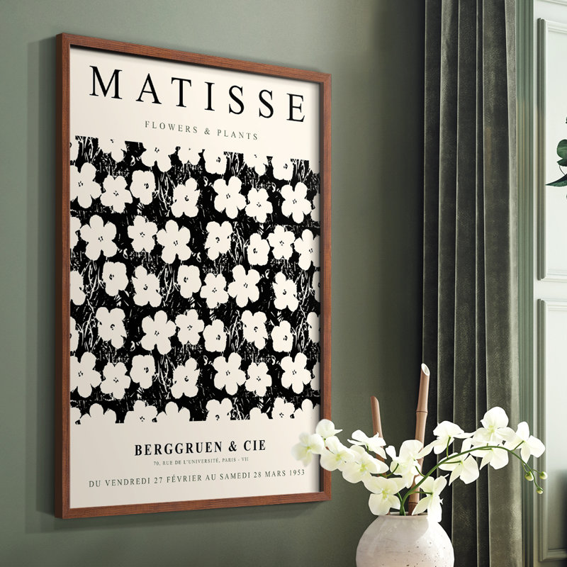 Matisse CCV, reproduction encadrée - bois massif, Brun, H 20 po x l 16 po