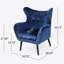 Chaise avec accoudoirs en velours Mid-Century-1503922373-1503922374