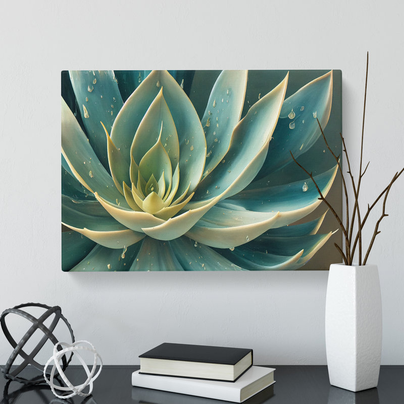 Tantalising Succulent Plant - Wrapped Canvas, 35cm H x 50cm W x 3cm D