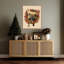 «French Bulldog Cranberry Wreath» par Fab Funky, impression sur toile encadrée