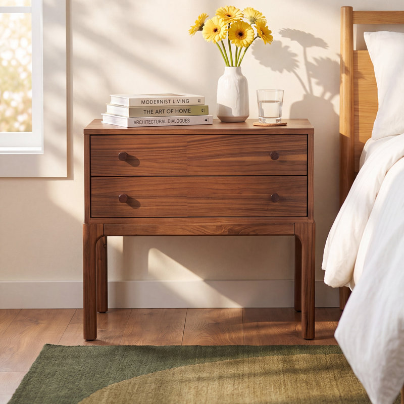 Jacobsen 32'' W Solid Wood Nightstand