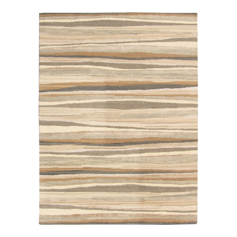 Tapis brun / beige tissé à la main Berlene, Rectangle de 5 pi x 8 pi
