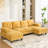 103.5"W 4-Piece Upholstered Sectional-165286402