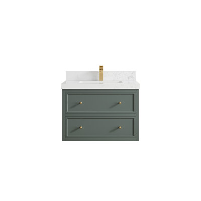 Meuble-lavabo simple flottant 30 po Roswell