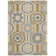 Tapis intérieur/extérieur bleu/jaune floral Lewis