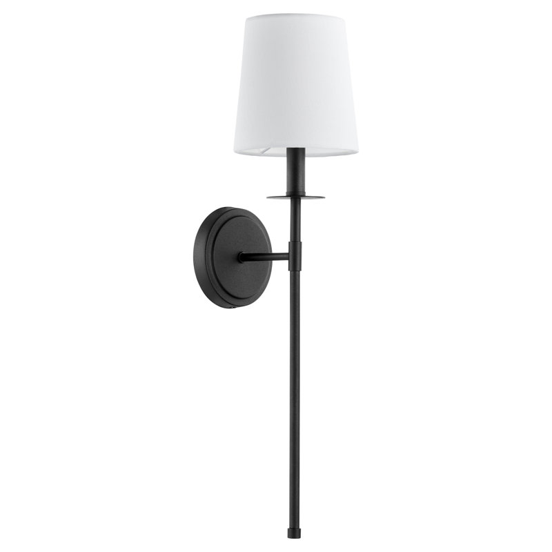 Mikels Steel Armed Sconce, Noir