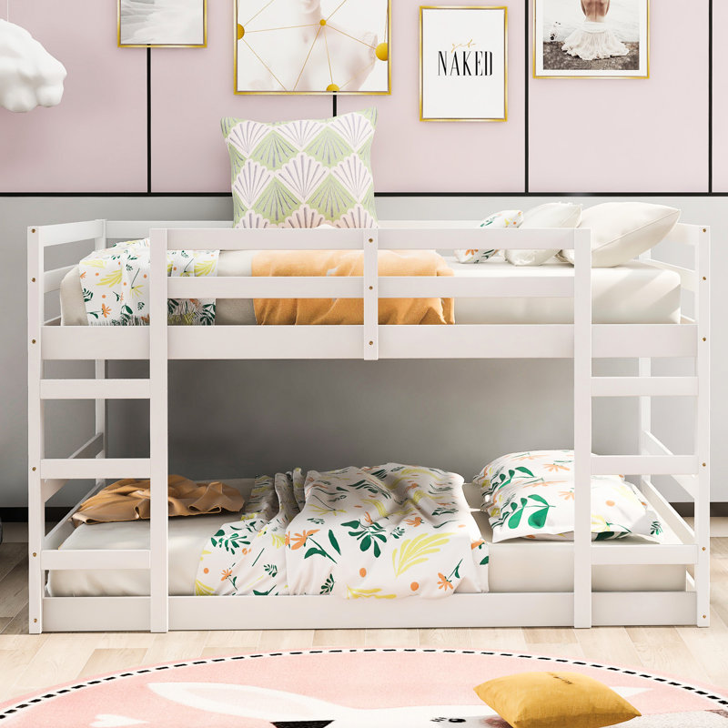Full Over Bunk Bed In White - Crafted With Strong Solid Wood Size Constructed And Pinewood, White