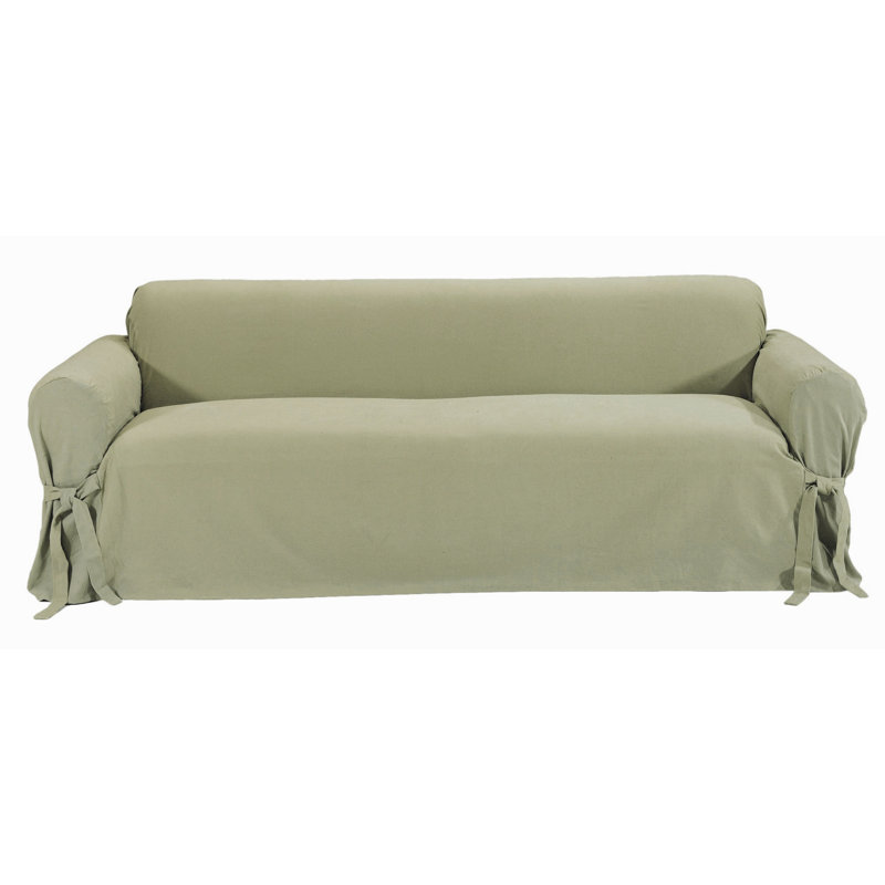 Housse pour canapé à coussins carrés/rectangulaires, Sauge, Canapé