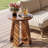 Solid Wood Round End Table, Mid-Century Modern Side Table