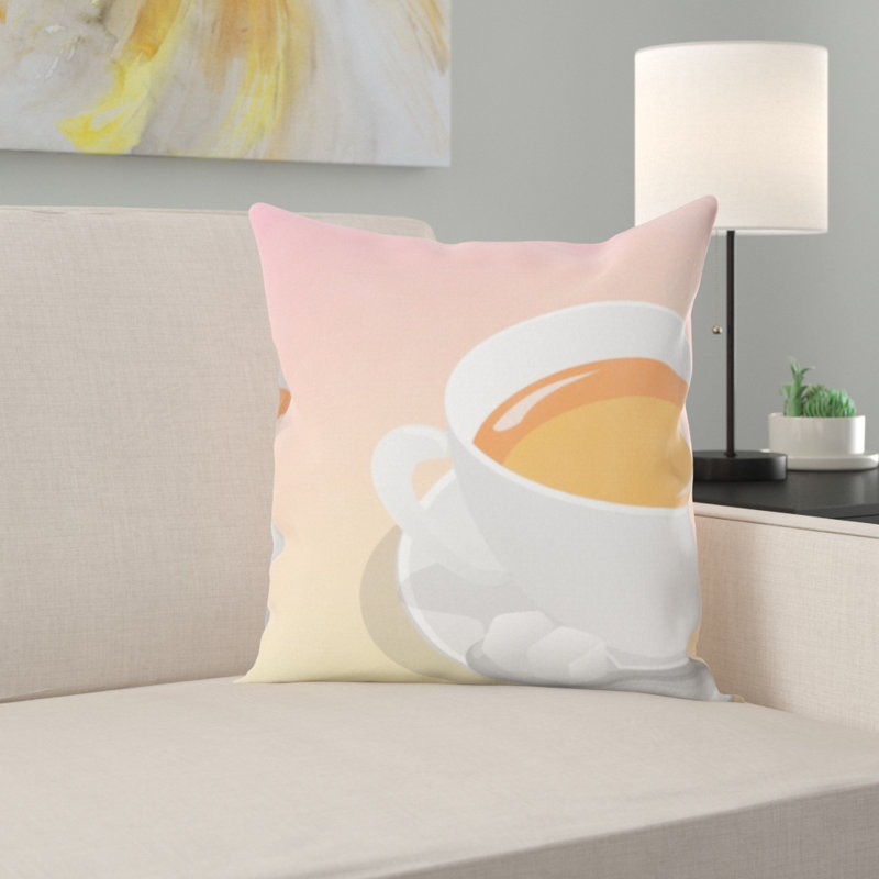 Housse et insert de coussin carré de thé