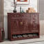 Nouvelle armoire de rangement à chaussures sculptée de style chinois