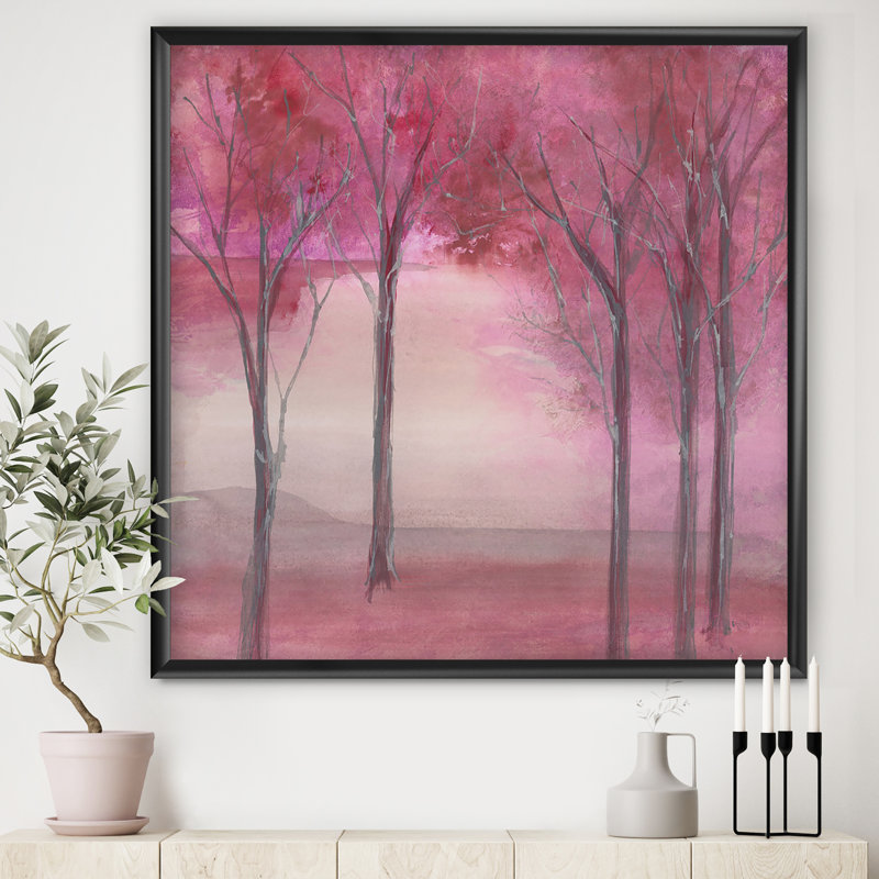 Cadre photo « rose forest », impression sur toile, H 30 po x l 30 po x P 1 po, Cadre noir