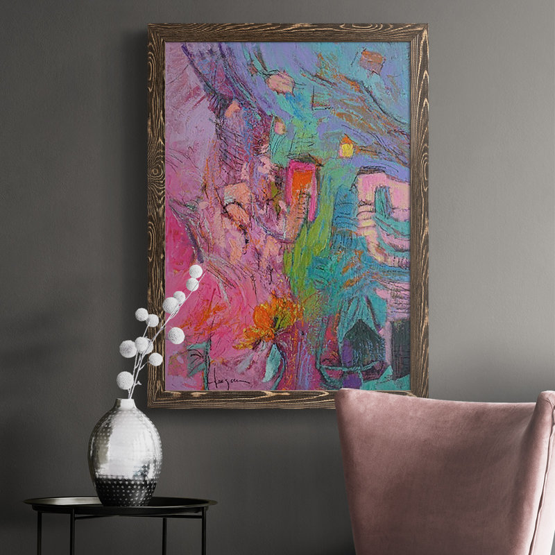 Ma maison rose, H 37,5 po x l 27,5 po x P 1 po, Noyer