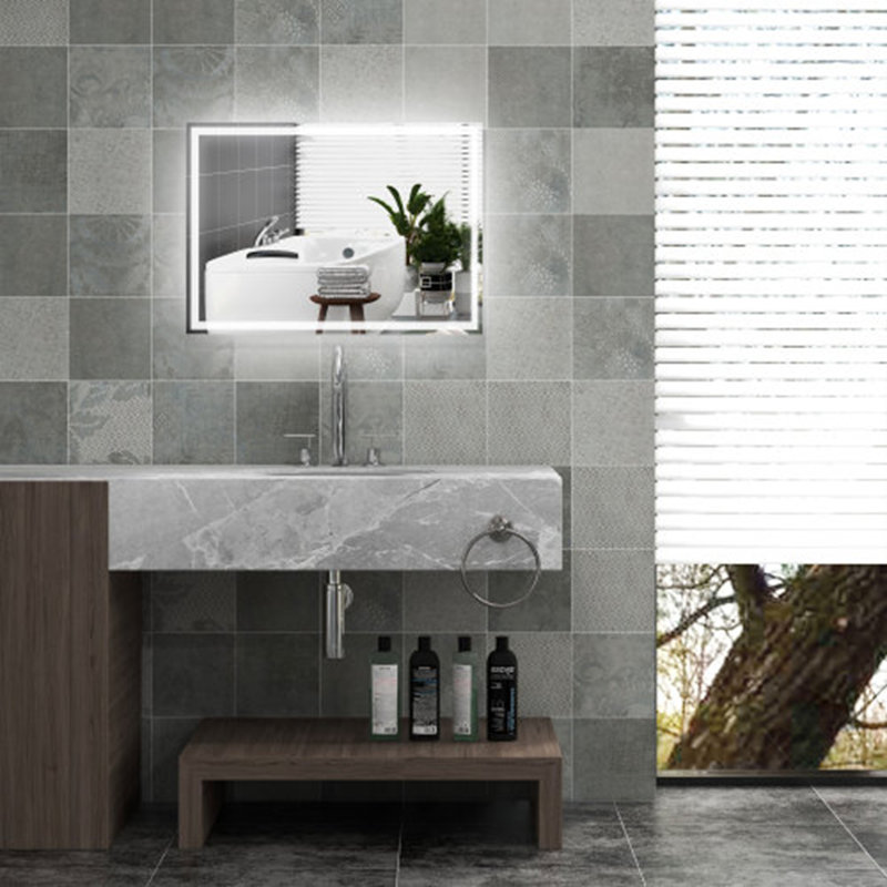 Miroir de salle de bain à intensité variable avec lumières DEL, 23,5 po x 31,5 po