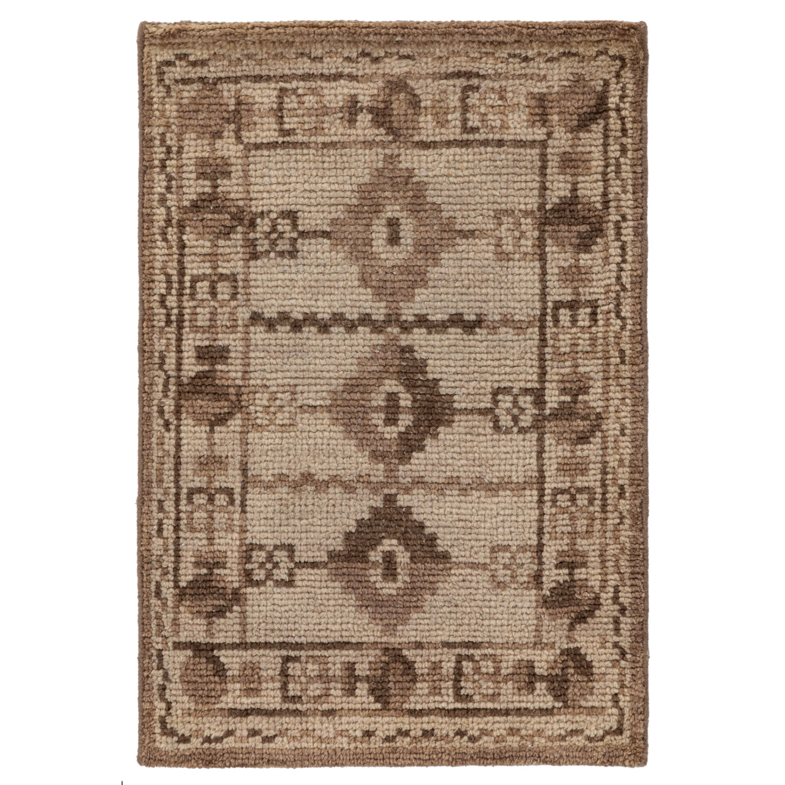 Villa Hand Knotted Wool Indoor Rug, Sand, 3'x5'