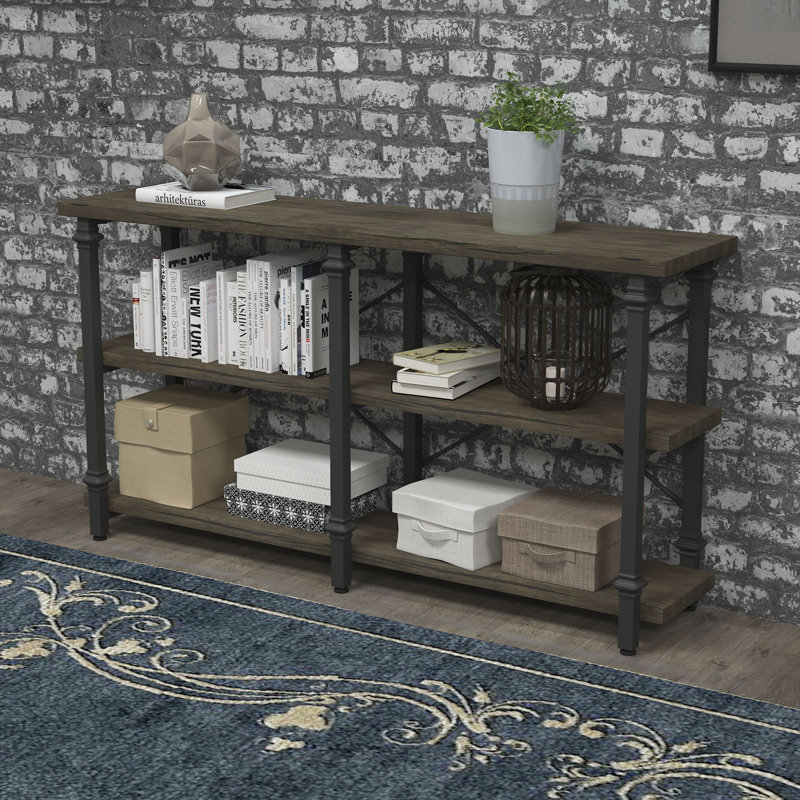 Leatham 55.1'' Console Table, Dark Brown