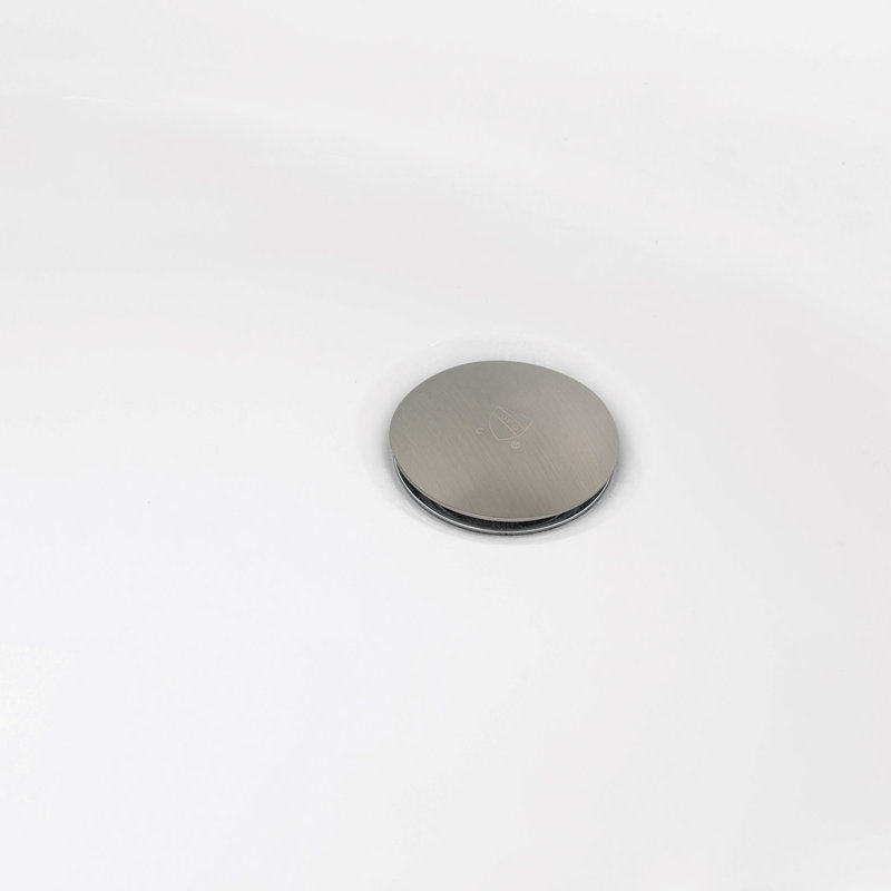 Kingston Brass Aqua Eden 60-Inch Acrylic Oval Rectangular Double Ended Pedestal Tub With Drain (No Faucet Drillings)