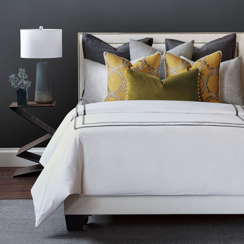 Nico Linen Square Pillow Cover & Insert, Feather