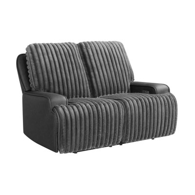 Bryonhall Power Recliner Loveseat (Grey)