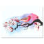 Oiseau rose sur une branche de cerisier - Impression sur toile-59761220-59761221
