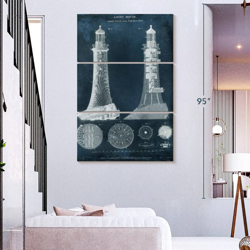 Laelle Lighthouse Blueprint, 38" H x 24" W