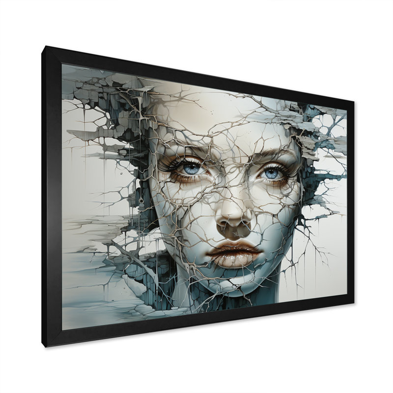 Reproduction d'art sur toile surréel, H 12 po x l 20 po x P 1 po, Cadre photo noir
