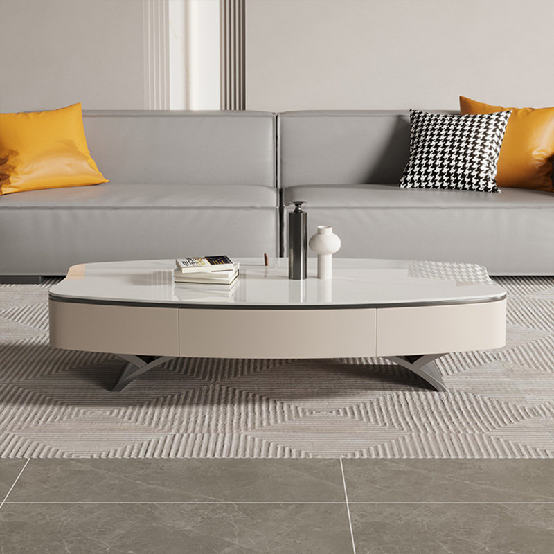 Modern simple sintered stone tea table