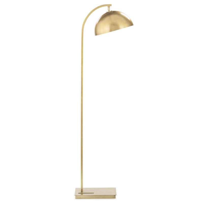 Otto Floor Lamp, Natural Brass