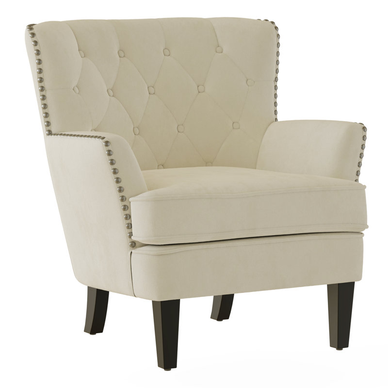 Fauteuil d'appoint Greylen, Crème, crème