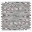 Lavera Noire Interlocking 12 in. x 12 in. Glass Metal Blend Mosaic Wall Tile