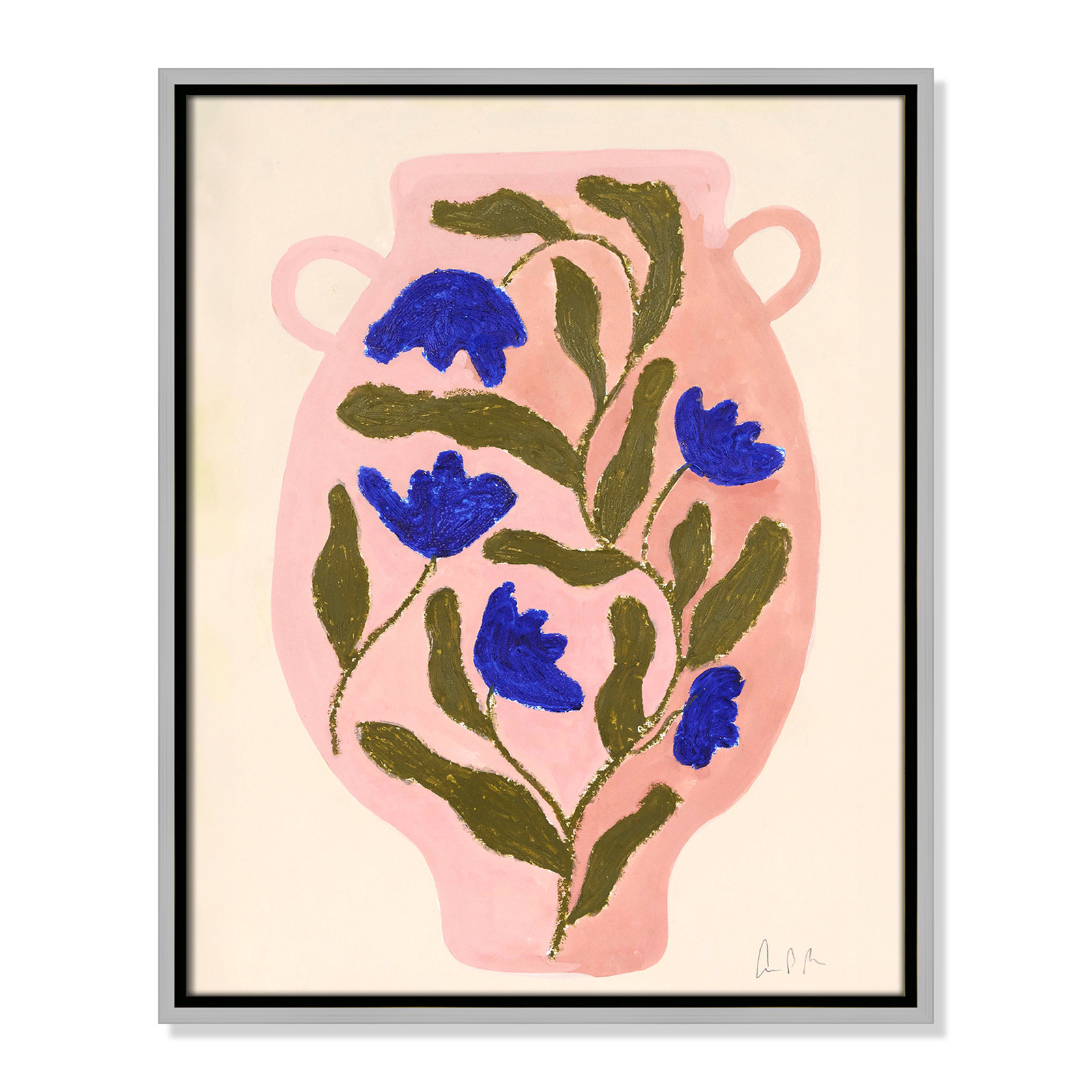 Vase No. 01 Print by Camilla Bergqvist, 21.5" H x 17.5" W, Silver