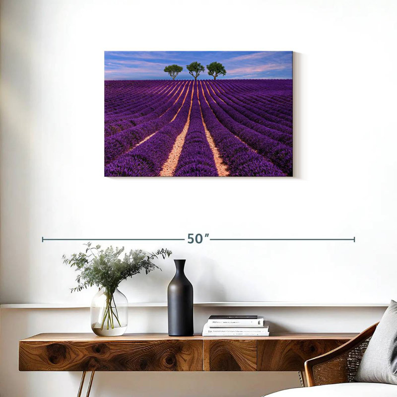 Alvord Provence Summer Lavender Rows, 20" H x 30" W